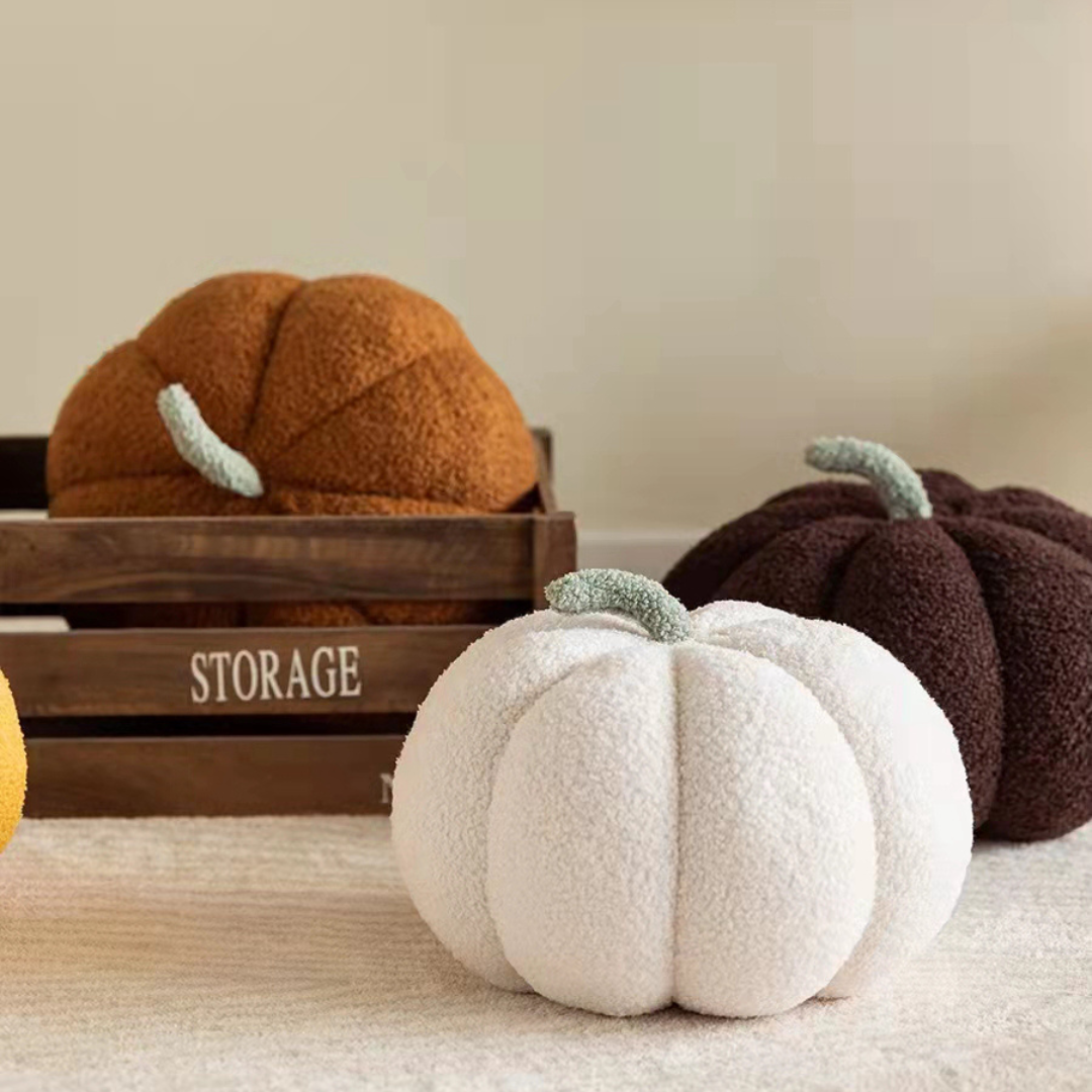 Pumpkin Bouclé Throw Pillow
