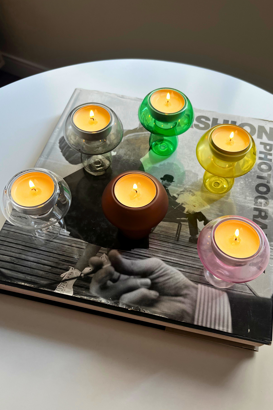 Mushroom Glass Candle Holder