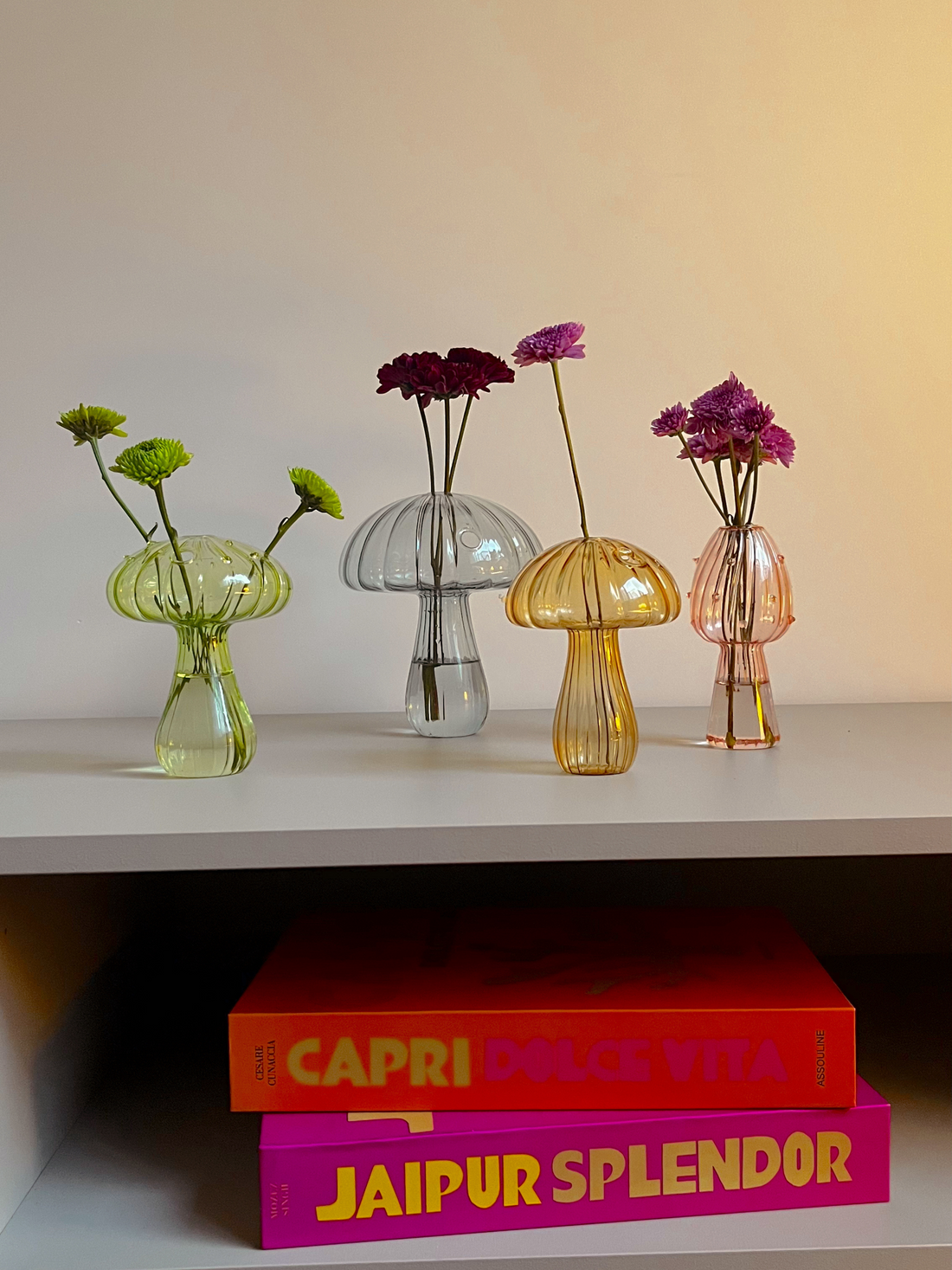 Mushroom Colorido Glass Vase