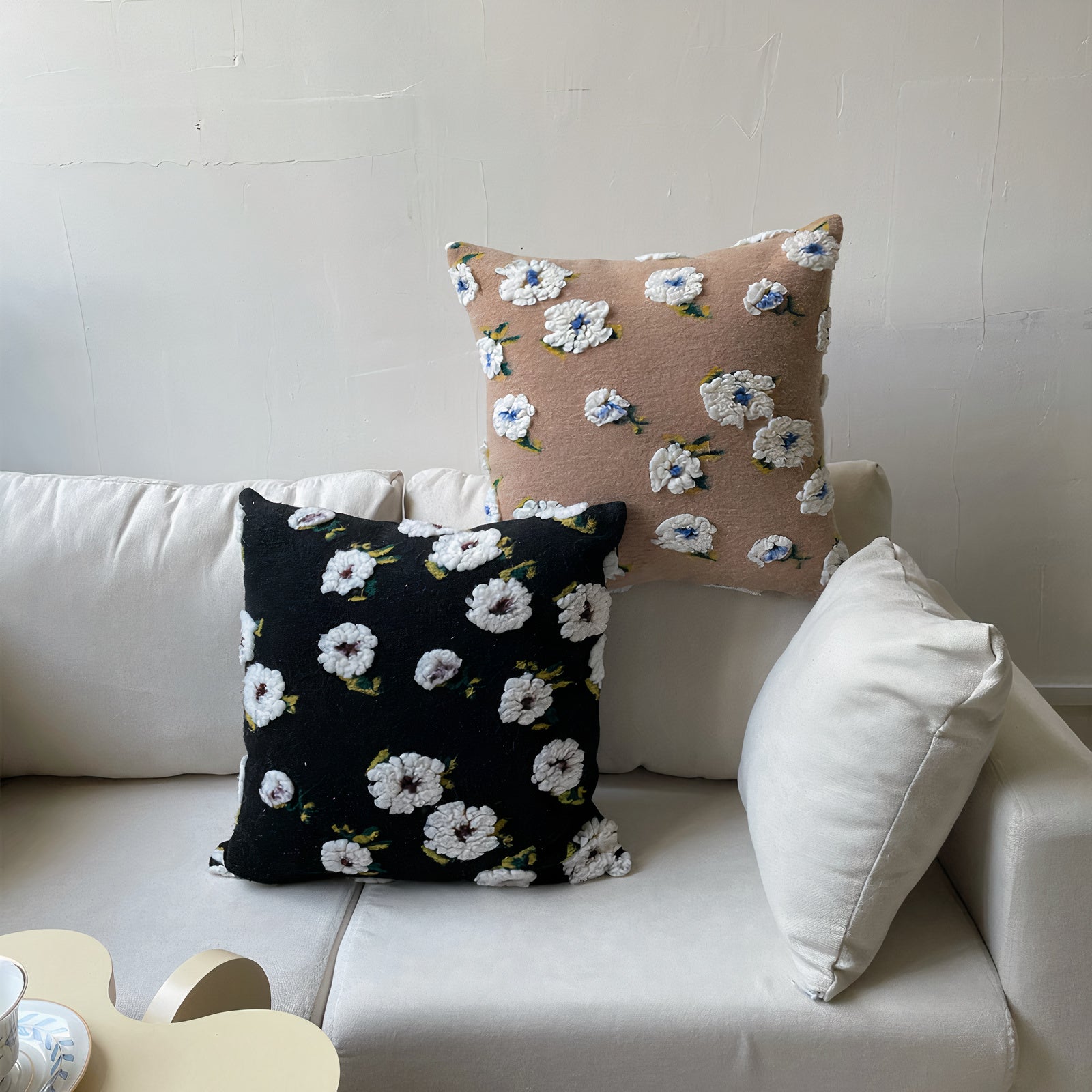 Cottage Embroidered Pillow Cover