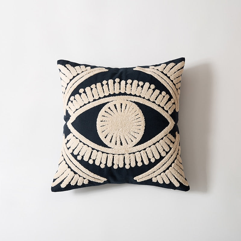 Olho Embroidered Pillow Cover
