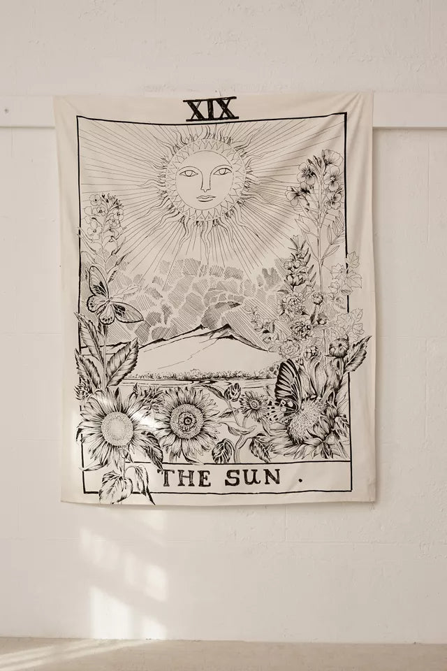 Tarot Vintage The Sun Wall Banner