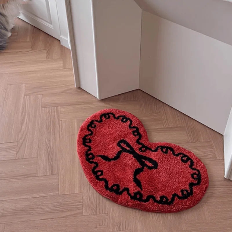 Tufado Antiderrapante Coração Rug