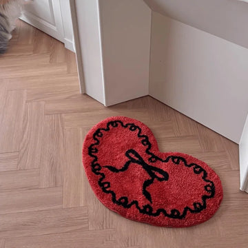 Tufado Antiderrapante Coração Rug
