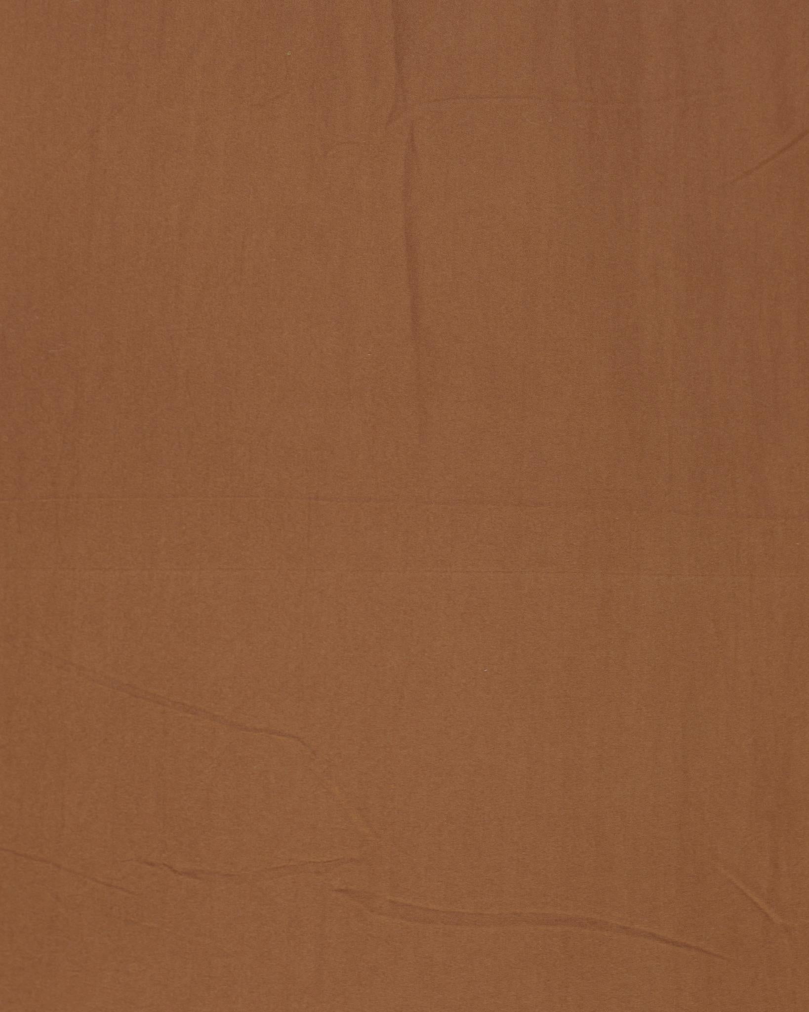 Gingham Linen Pillow Cover - Brown - Rectangular