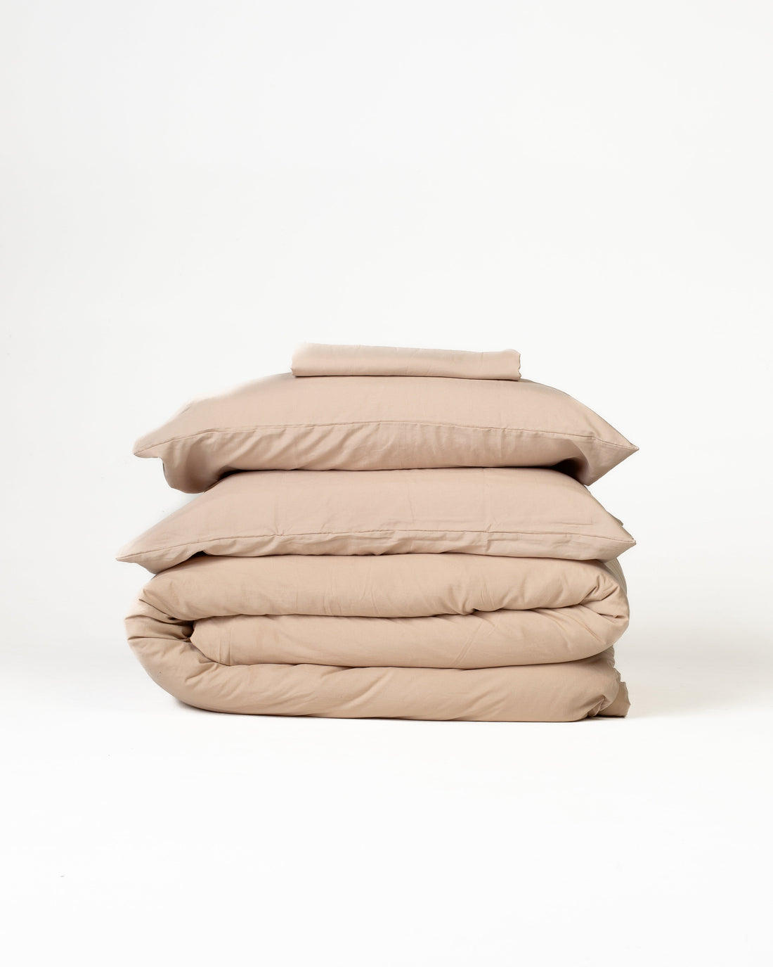 Set de Duvet Cotton Solid Washed 4 Peças - Vanilla