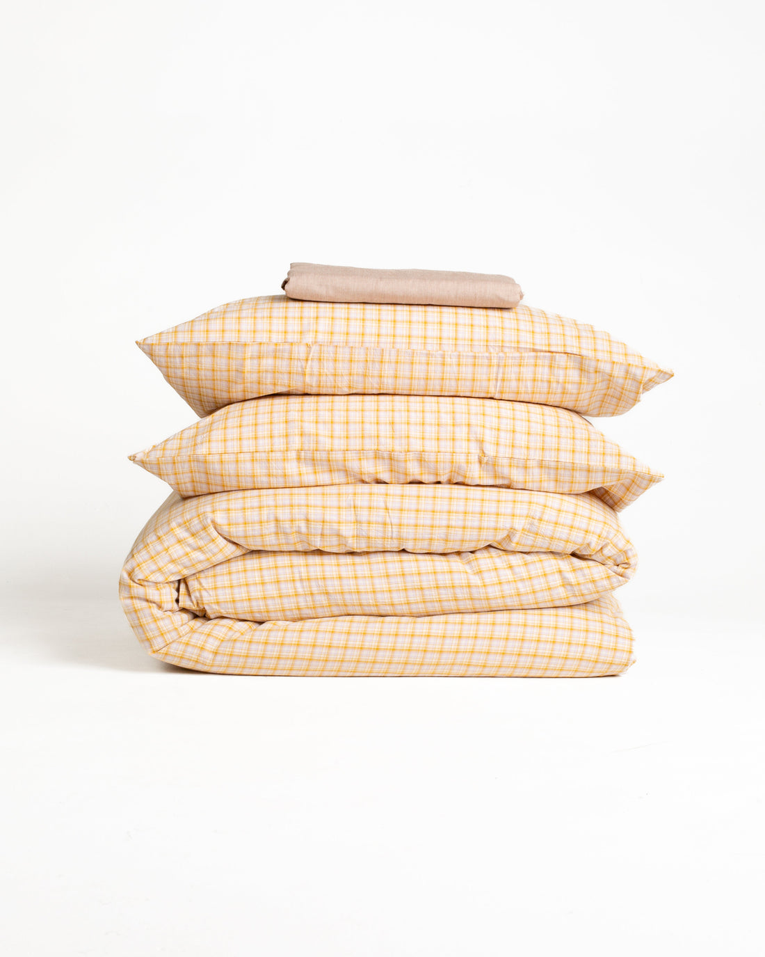 Set de Duvet Cotton Checkered 4 Peças - Limoncello