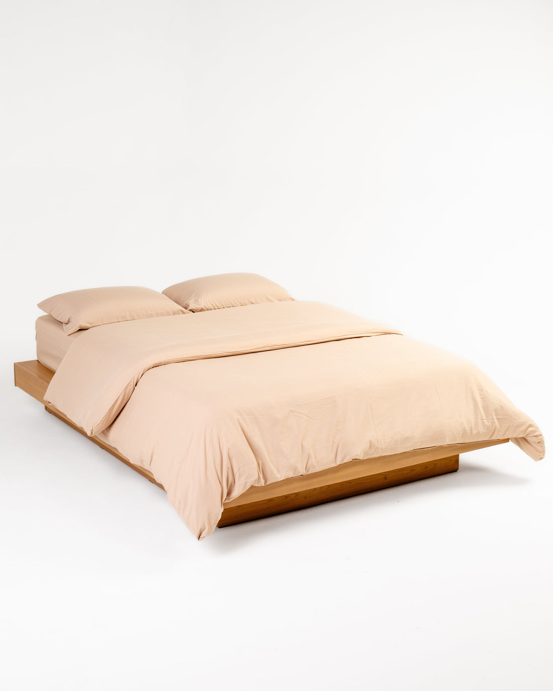 Set de Duvet Cotton Solid Washed 4 Peças - Vanilla