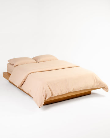 Set de Duvet Cotton Solid Washed 4 Peças - Vanilla